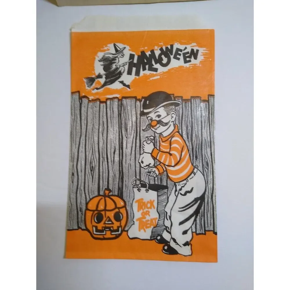 Halloween Witch Ghost Black Cats Candy Trick Or Treat Goodie Loot Bags Lot Of 4